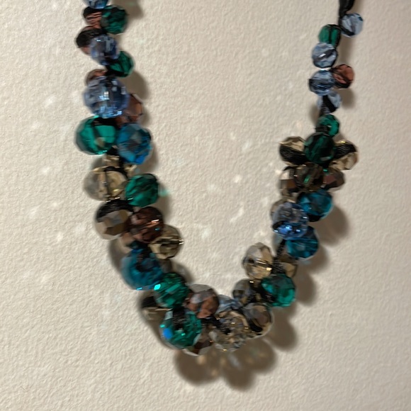 LOFT Blue and Black Beaded Necklace - Picture 4 of 10